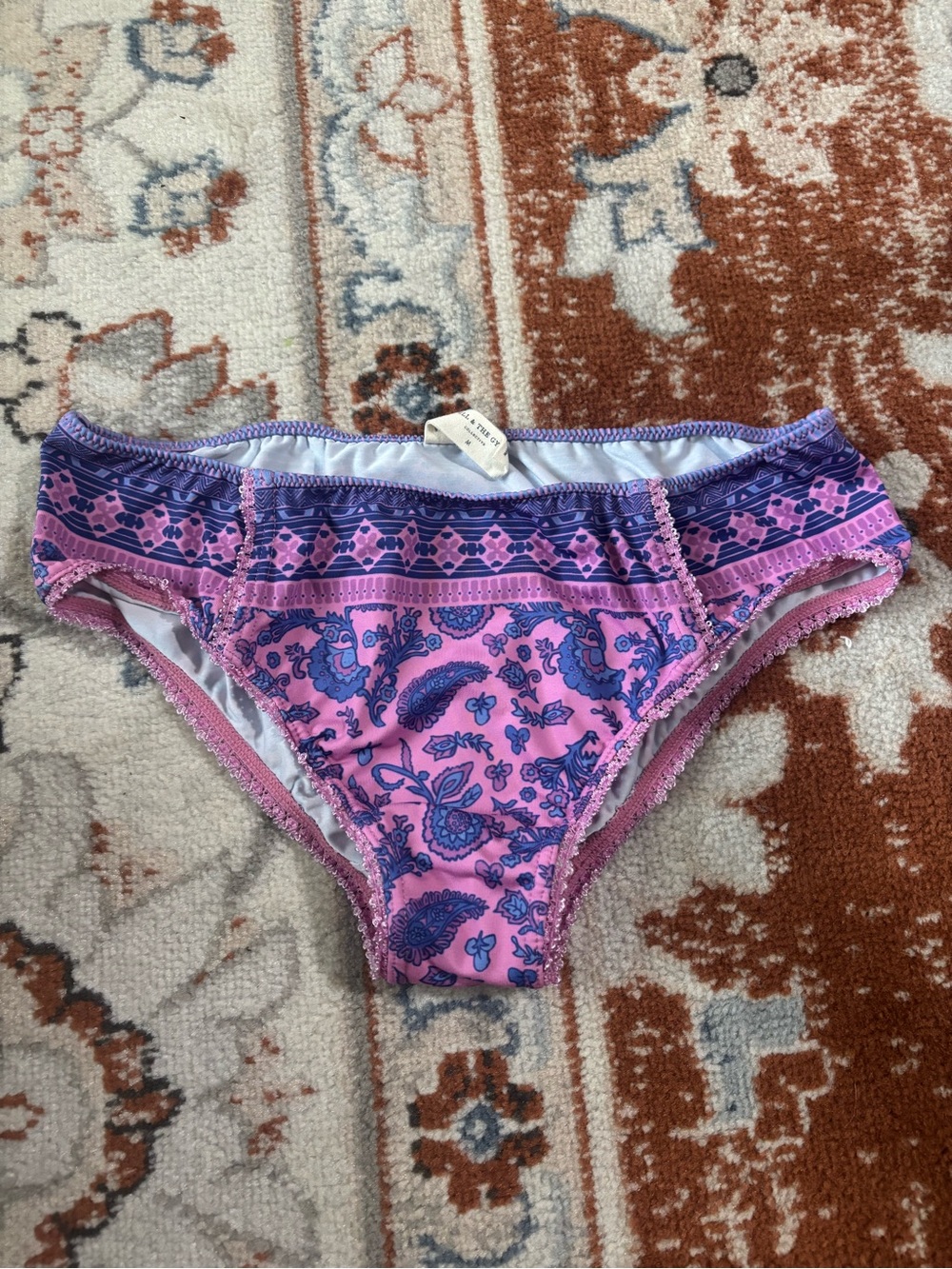 Spell Pink & Purple Paisley Bikini Bottoms
